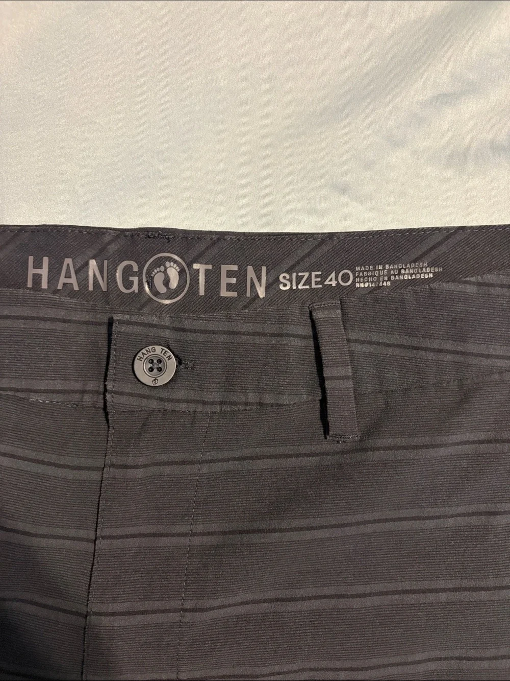 Men's Shorts - Black, Khaki Gray, Light Blue, Black & Grey Striped
